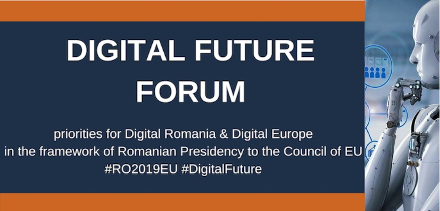 Wednesday, December 12, 2019, SNSPA was host to the Digital Future Forum, event organized by the Think Tank Digital Citizens Romania, in partnership with the Ministry for Communications and Information Society.