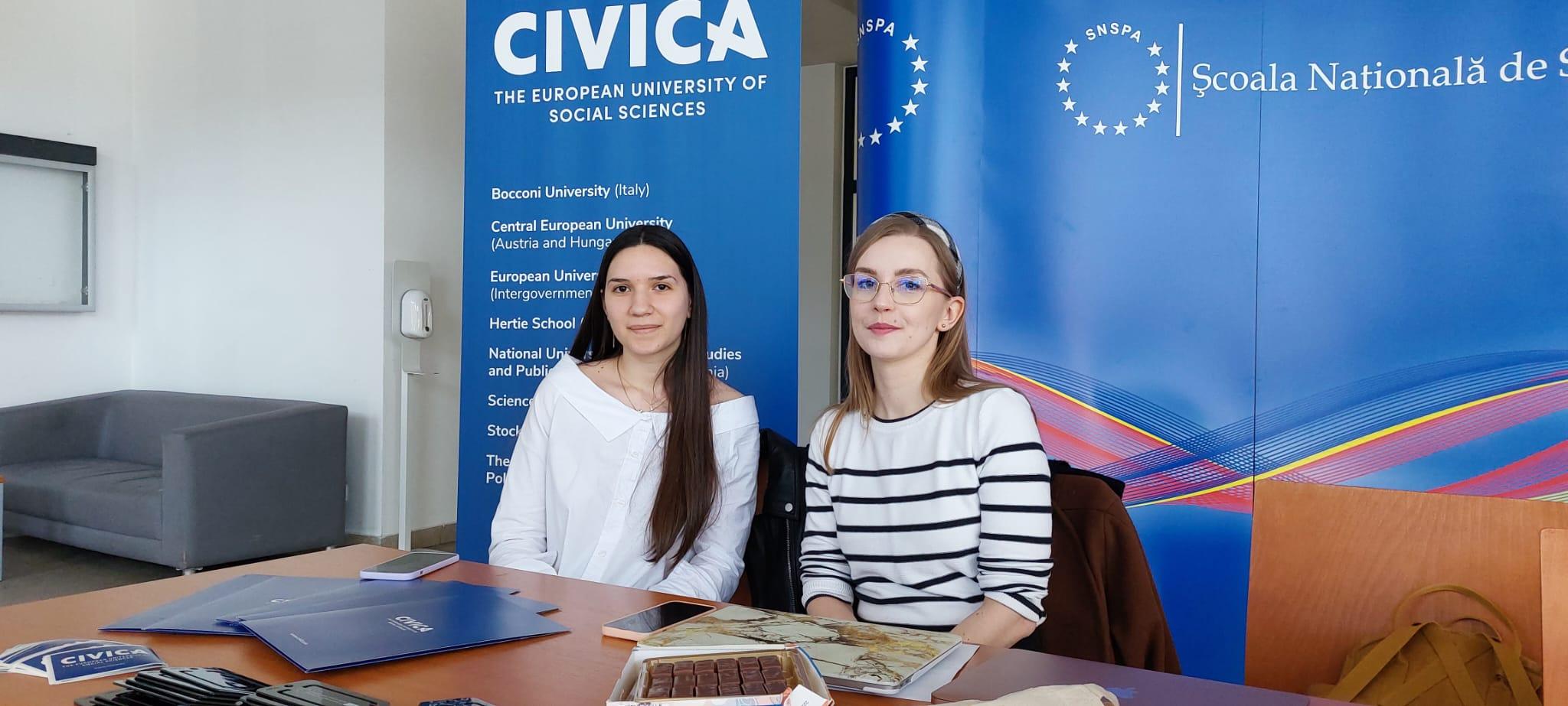 SNSPA CIVICA Ambassadors attracted students to the Door2Door campaign