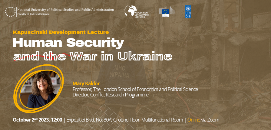 Join #KAPTalks with Professor Mary Kaldor, of the London School of Economics, to address current geopolitical events in the region, based on her research on conflicts and security.