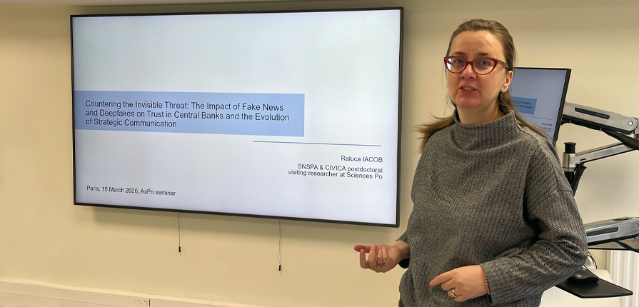 SNSPA researcher Raluca Iacob has reached an important milestone in her CIVICA postdoctoral fellowship, presenting the preliminary results of her research at a recent seminar hosted by Sciences Po.