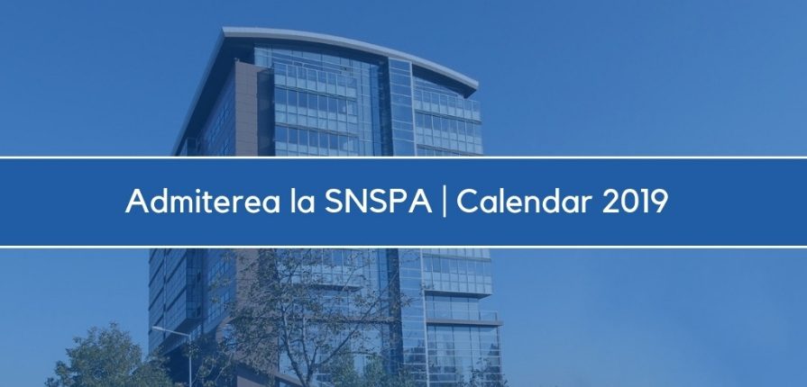 Admitere SNSPA 2019 Calendar