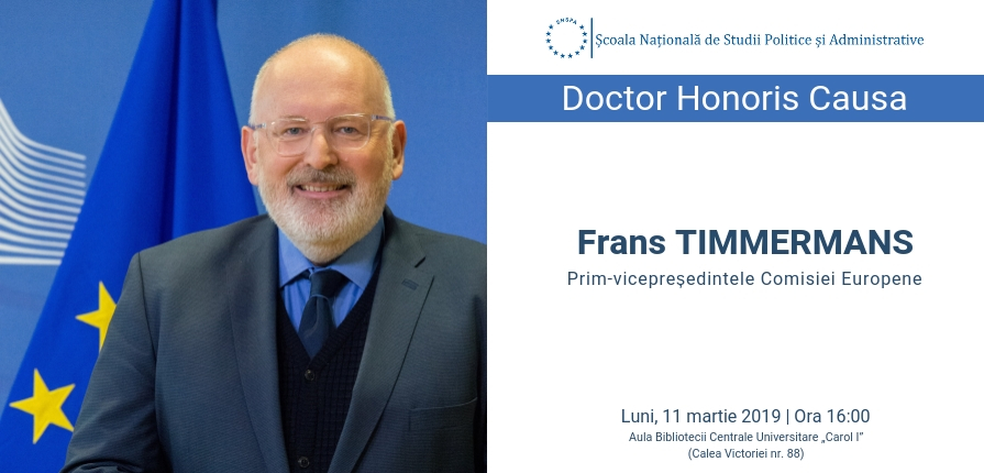 Afis Frans Timmermans Doctor Honoris Causa al SNSPA