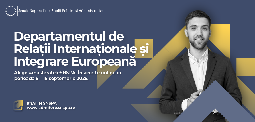 În luna septembrie 2025, Departamentul de Relații Internaționale și Integrare Europeană organizează o nouă sesiune de admitere la masterat, în limita locurilor disponibile.