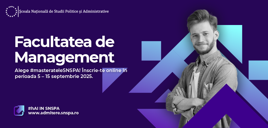 În luna septembrie 2025, Facultatea de Management organizează o nouă sesiune de admitere la masterat, în limita locurilor disponibile.