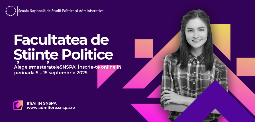 În luna septembrie 2025, Facultatea de Științe Politice organizează o nouă sesiune de admitere la masterat, în limita locurilor disponibile.